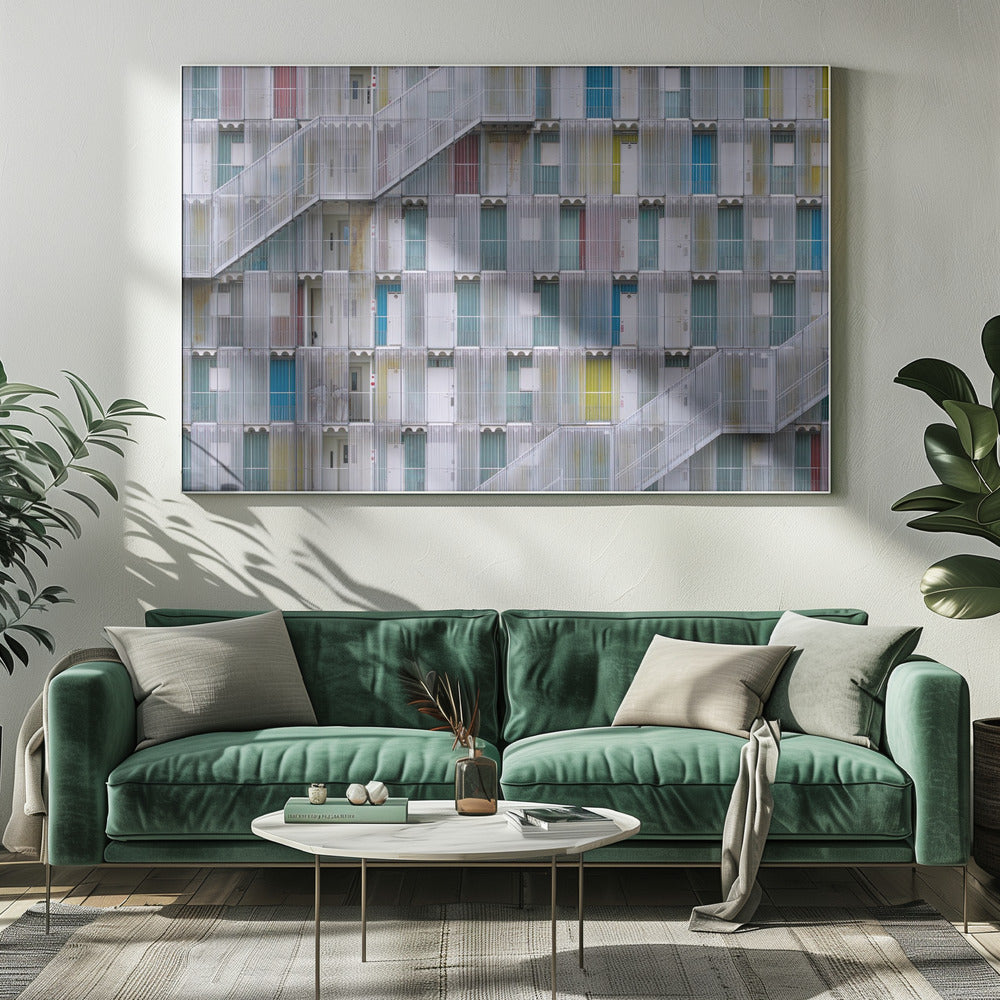 Pastellfarbene Türen | Leinwand