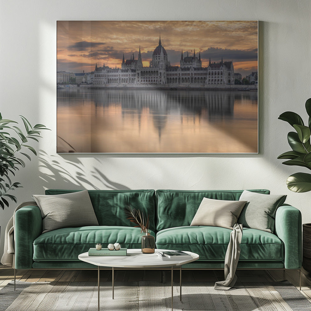 Sonnenaufgang in Budapest | Leinwand