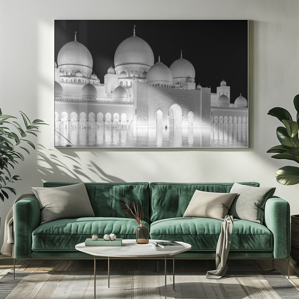 Licht der Großen Moschee von Abu Dhabi | Leinwand