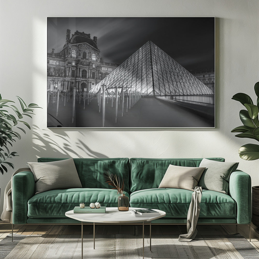 Louvre bei Nacht | Leinwand