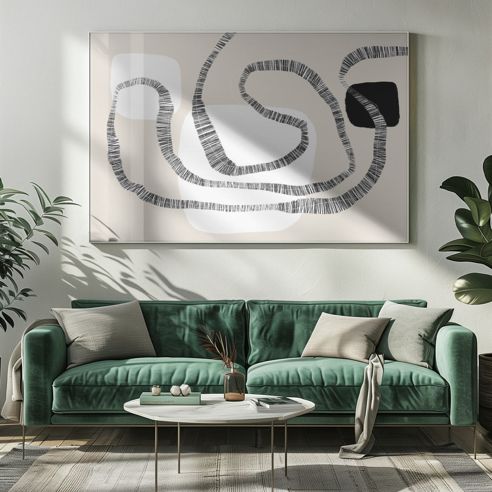 Kräftige Linien und geometrische Formen | Leinwand