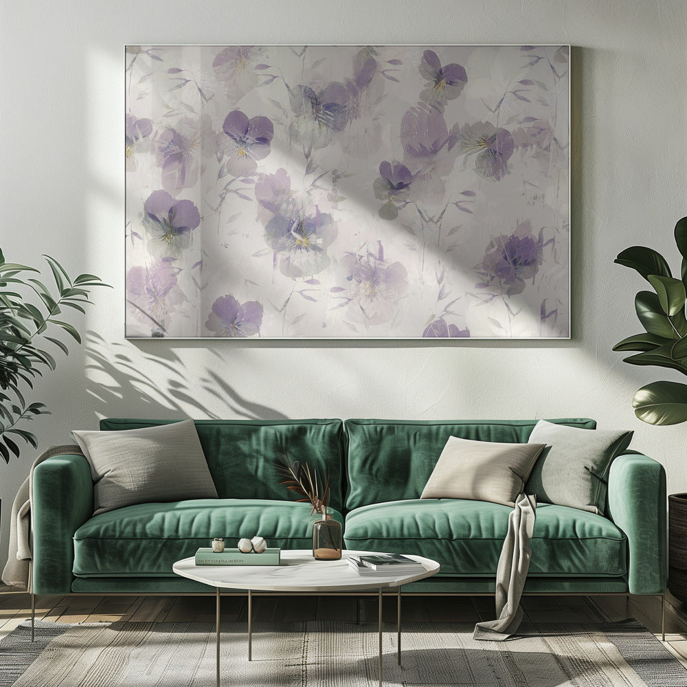 Geigen auf einem Bett | Leinwand