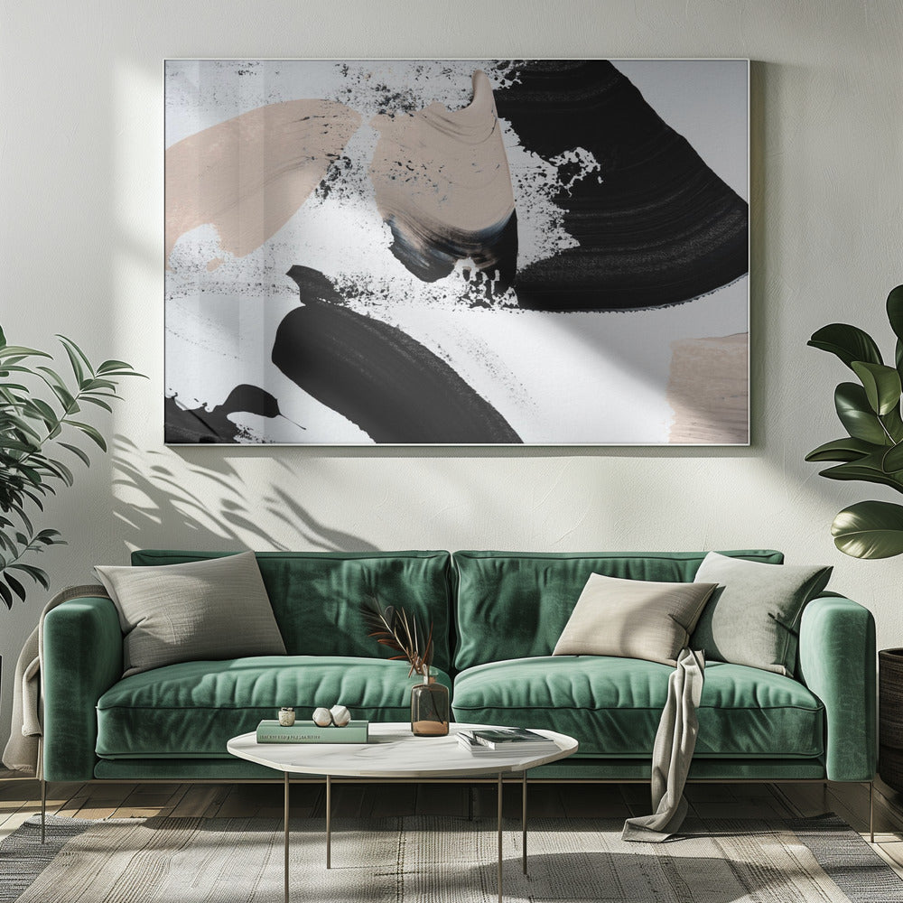 Schwarz und Nude | Leinwand