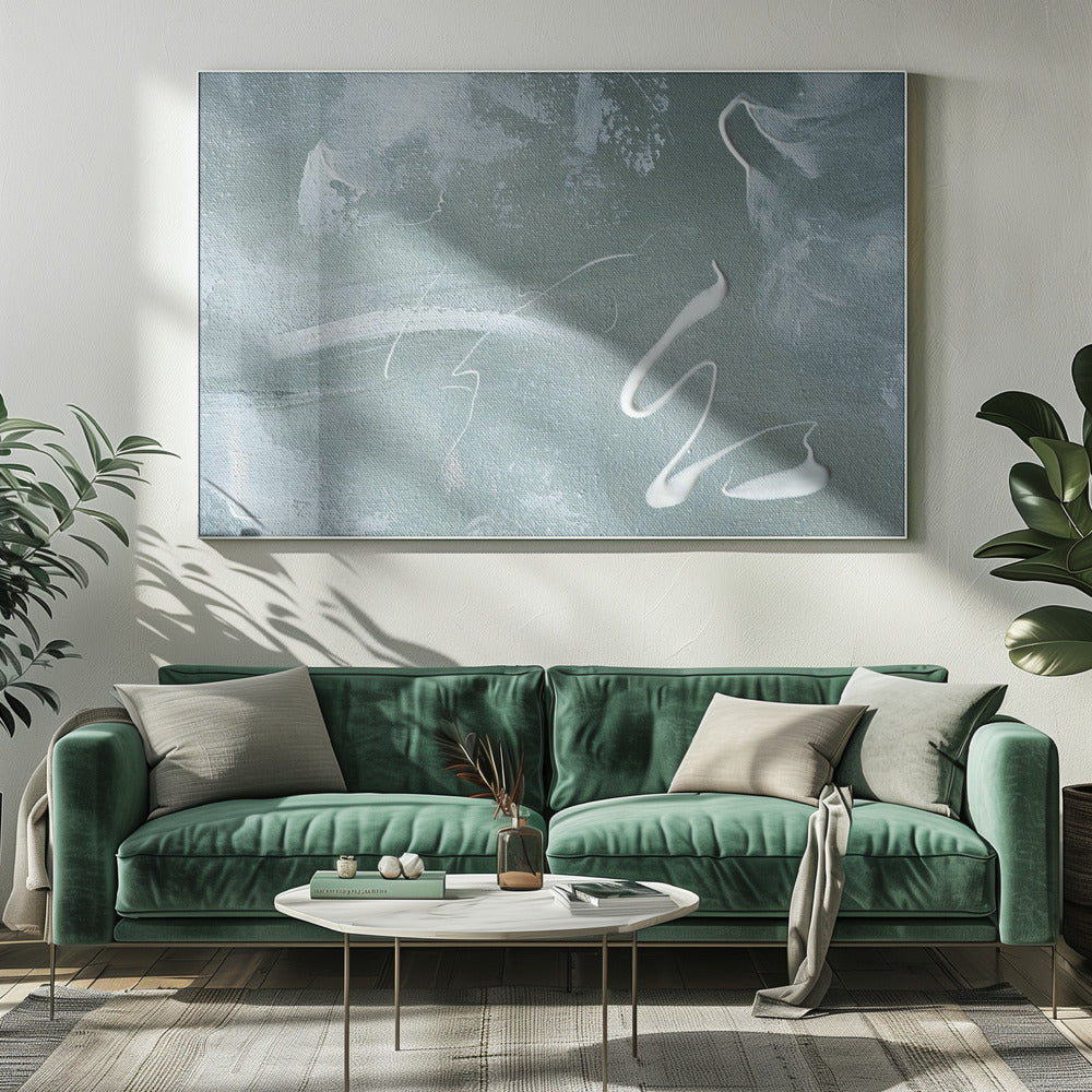 Grünes und weißes Acryl | Leinwand