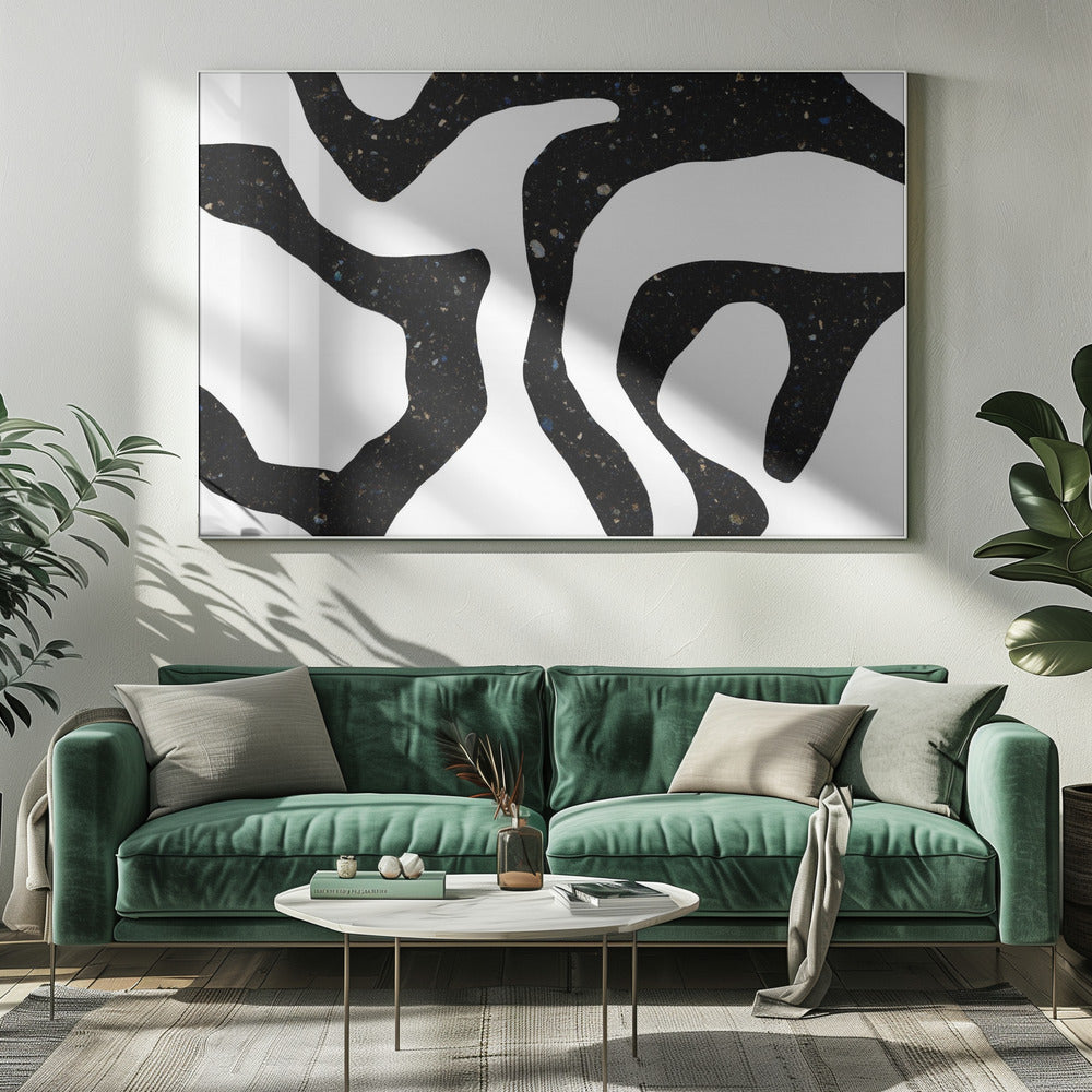 Schwarze Edelsteine | Leinwand