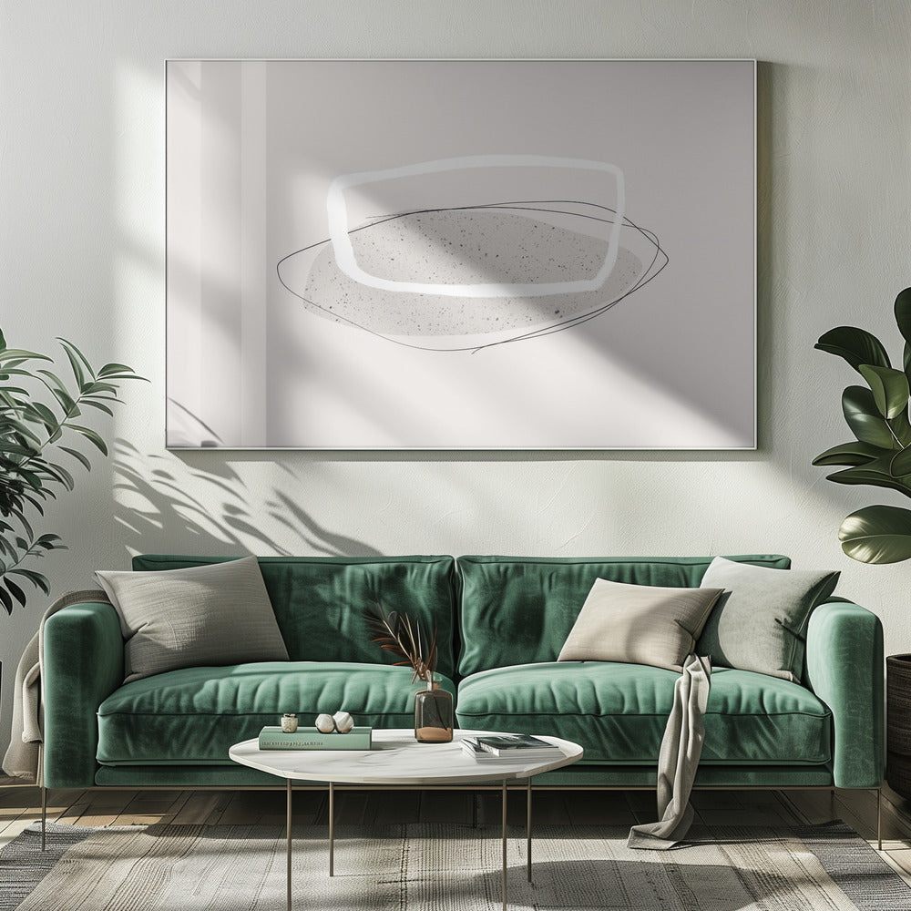 Geometrische Formen und sanfte neutrale Töne | Leinwand