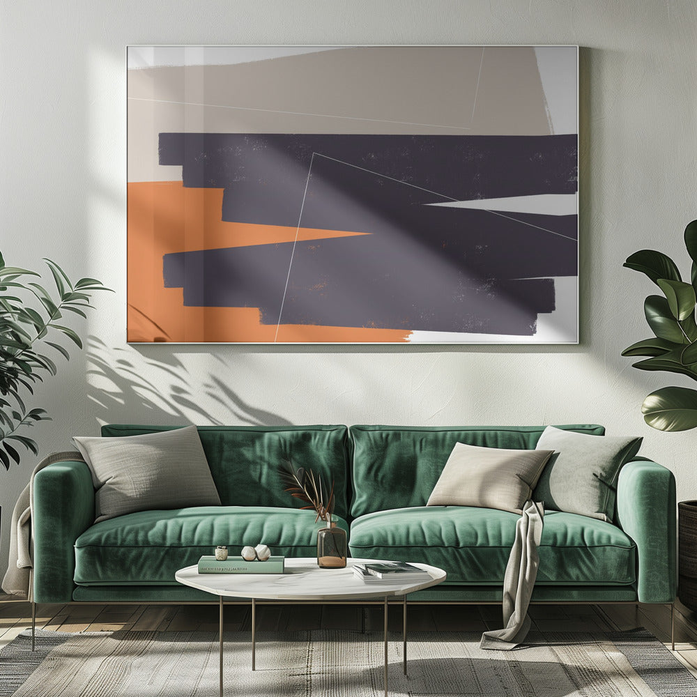 Geometrische Schichten | Leinwand
