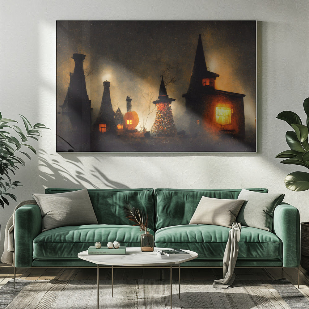 Geisterhafte Leuchtlandschaft | Leinwand