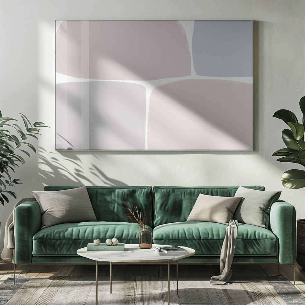 Pastelltöne mit geometrischen Formen | Leinwand