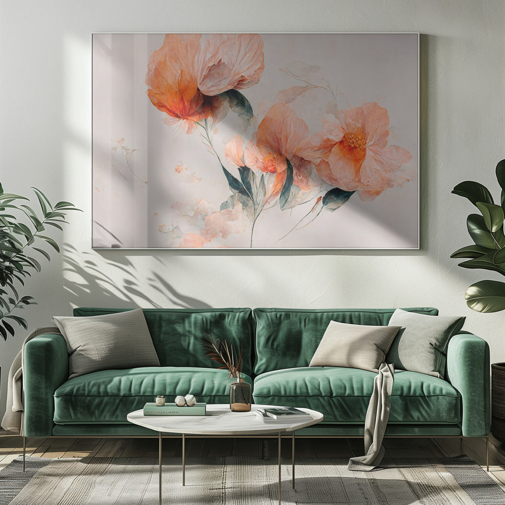 Zarte Blumenträume | Leinwand