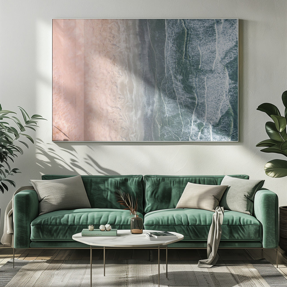 Rosa und blaue Küste | Leinwand