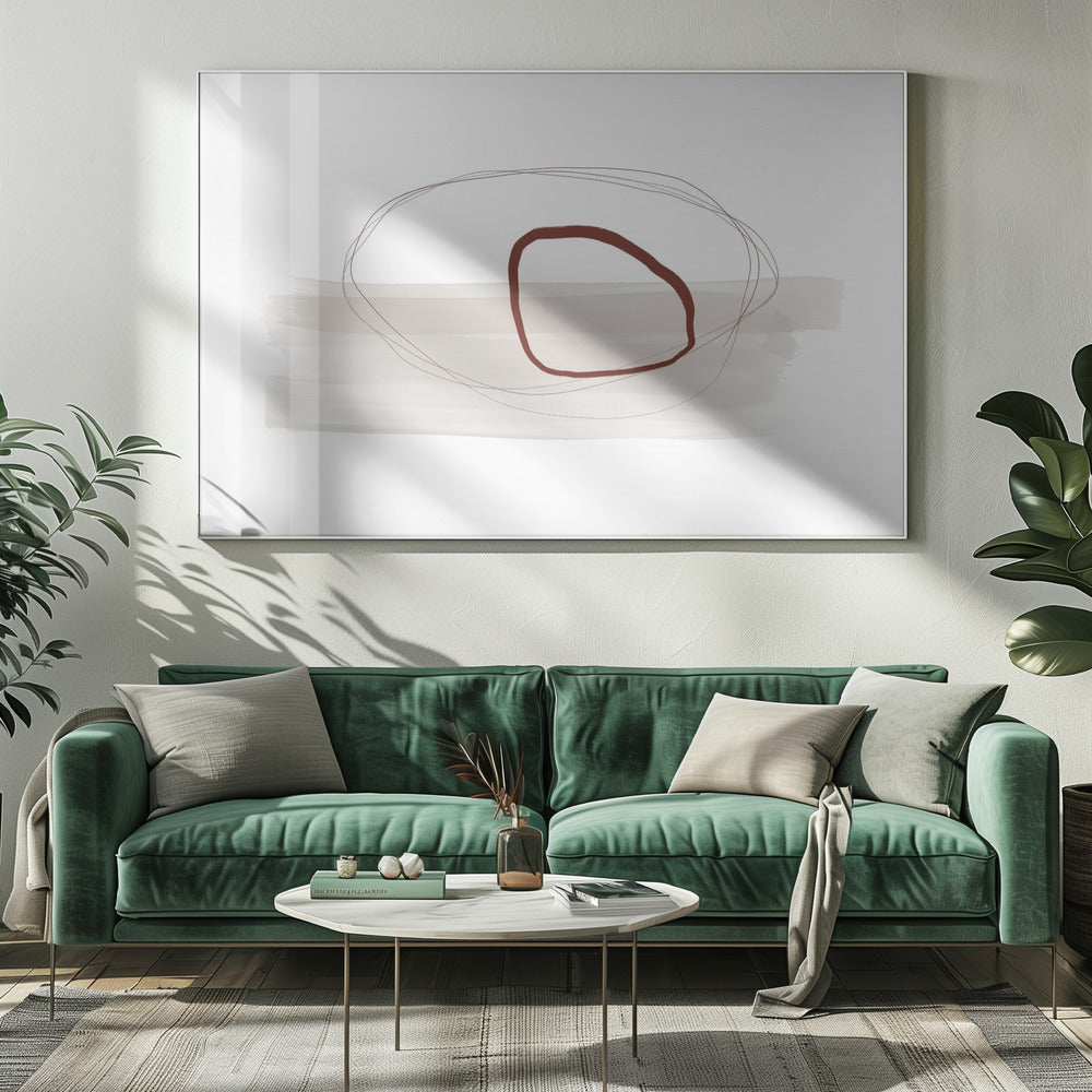 Minimalistische Komposition mit sich kreuzenden Linien | Leinwand