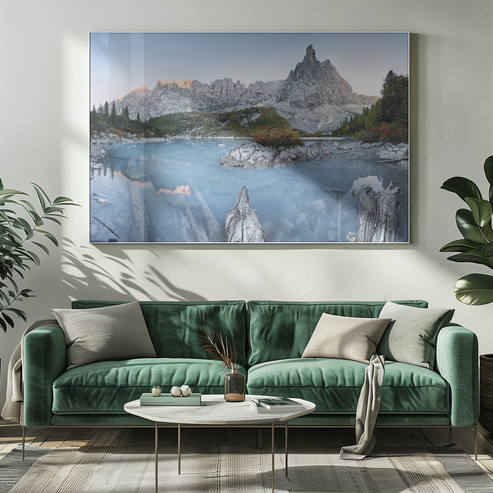 Blauer Bergsee | Leinwand
