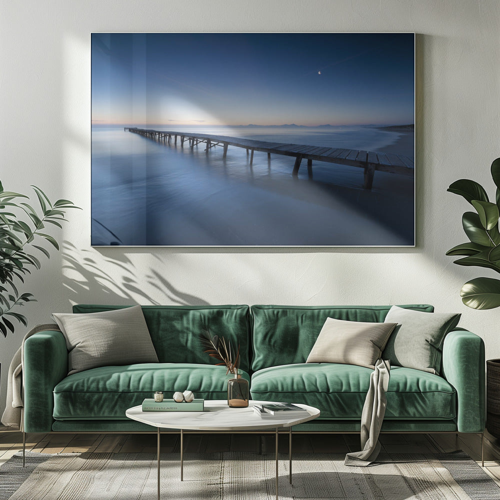 Blauer Steg | Leinwand