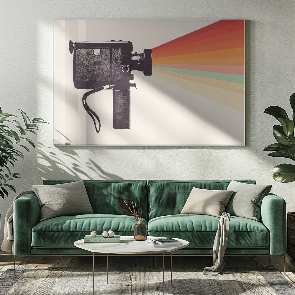 Movie Camera Rainbow | Canvas