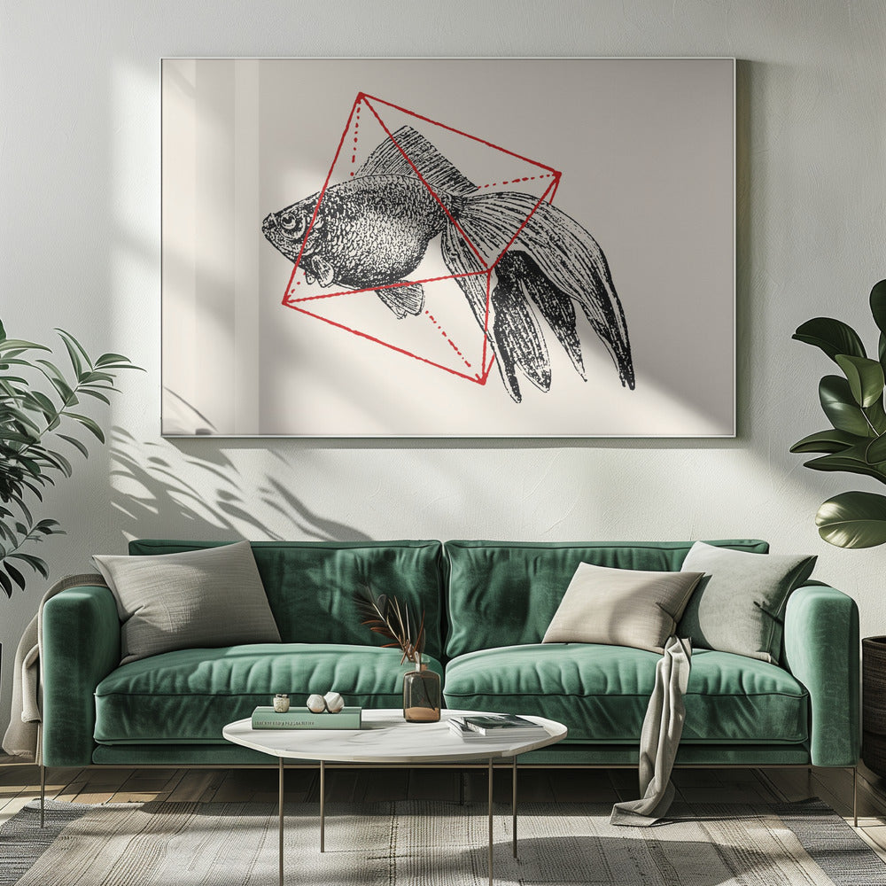 Fisch in Geometrie Nr. 3 | Leinwand