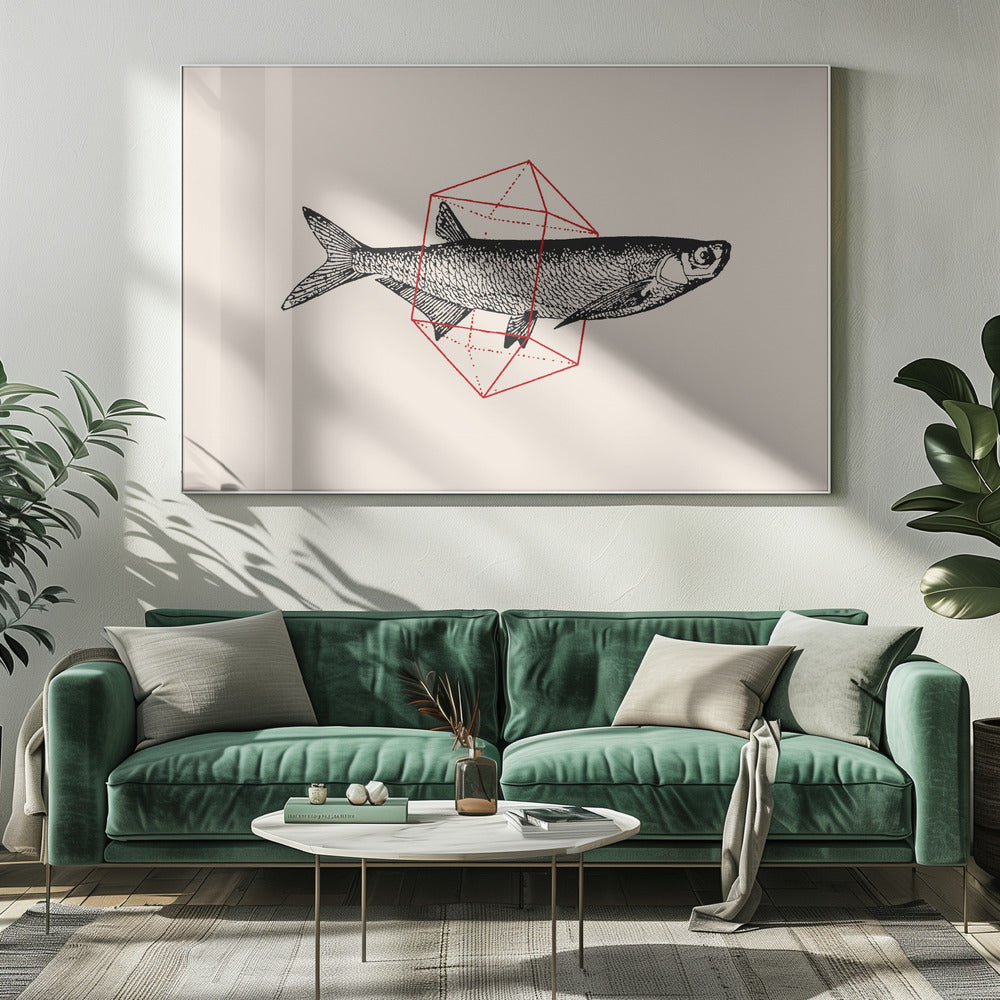 Fisch in Geometrie Nr. 2 | Leinwand
