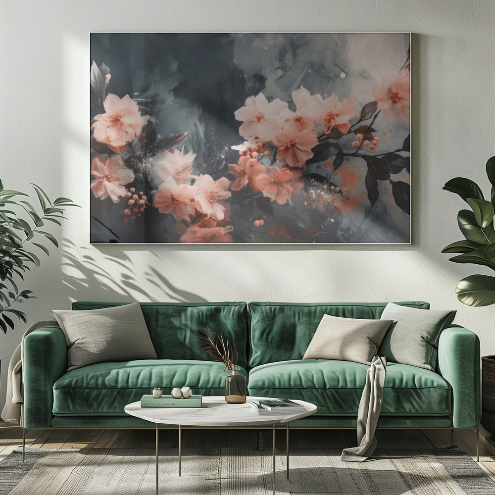 Blütenblätter in Traumlandschaft | Leinwand