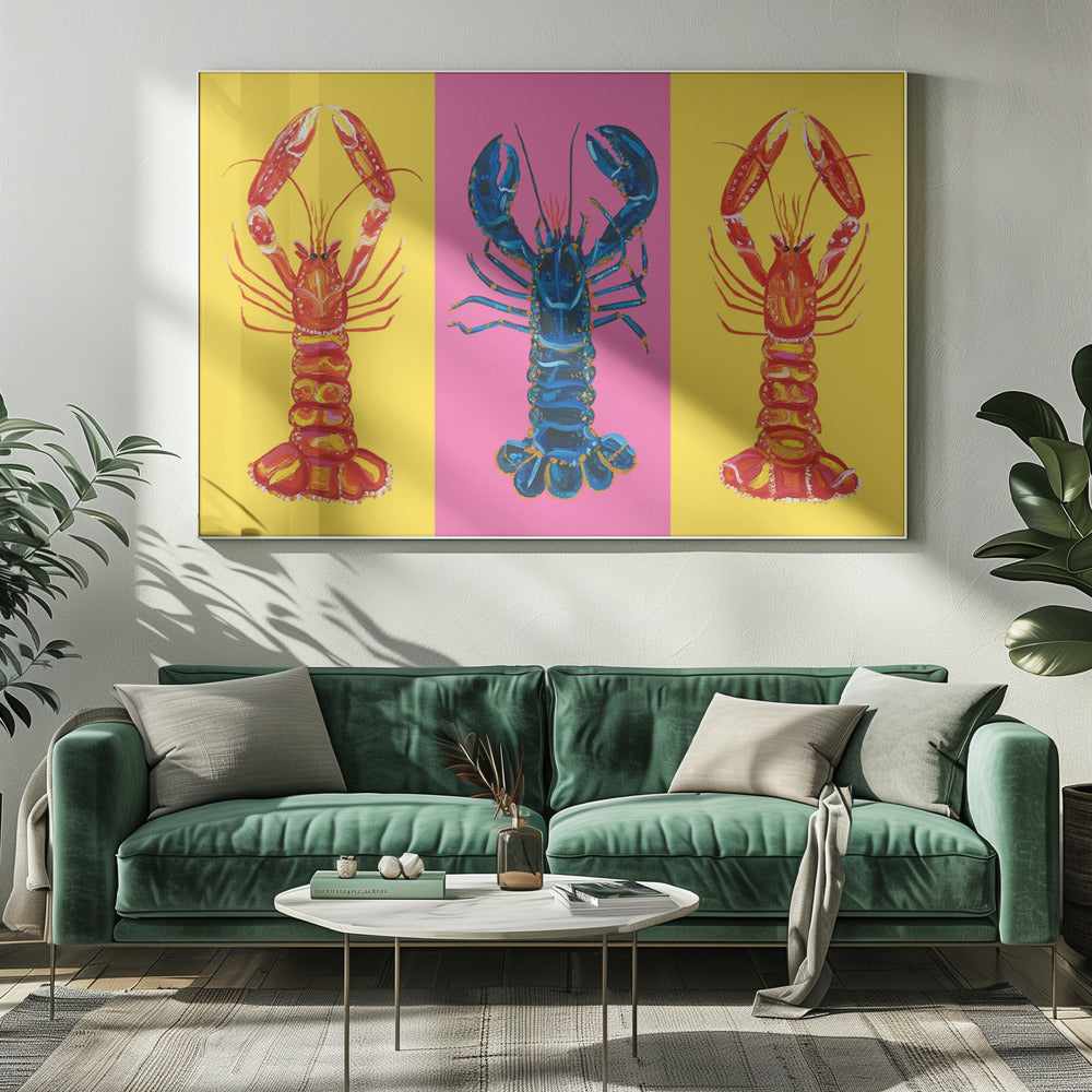 Hummer-Langustinen Pop Art 2 | Leinwand