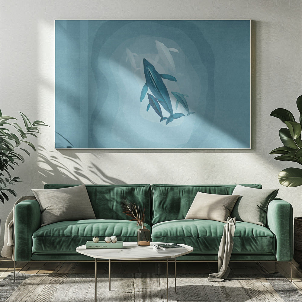 Sanfte Riesen schwimmen | Leinwand