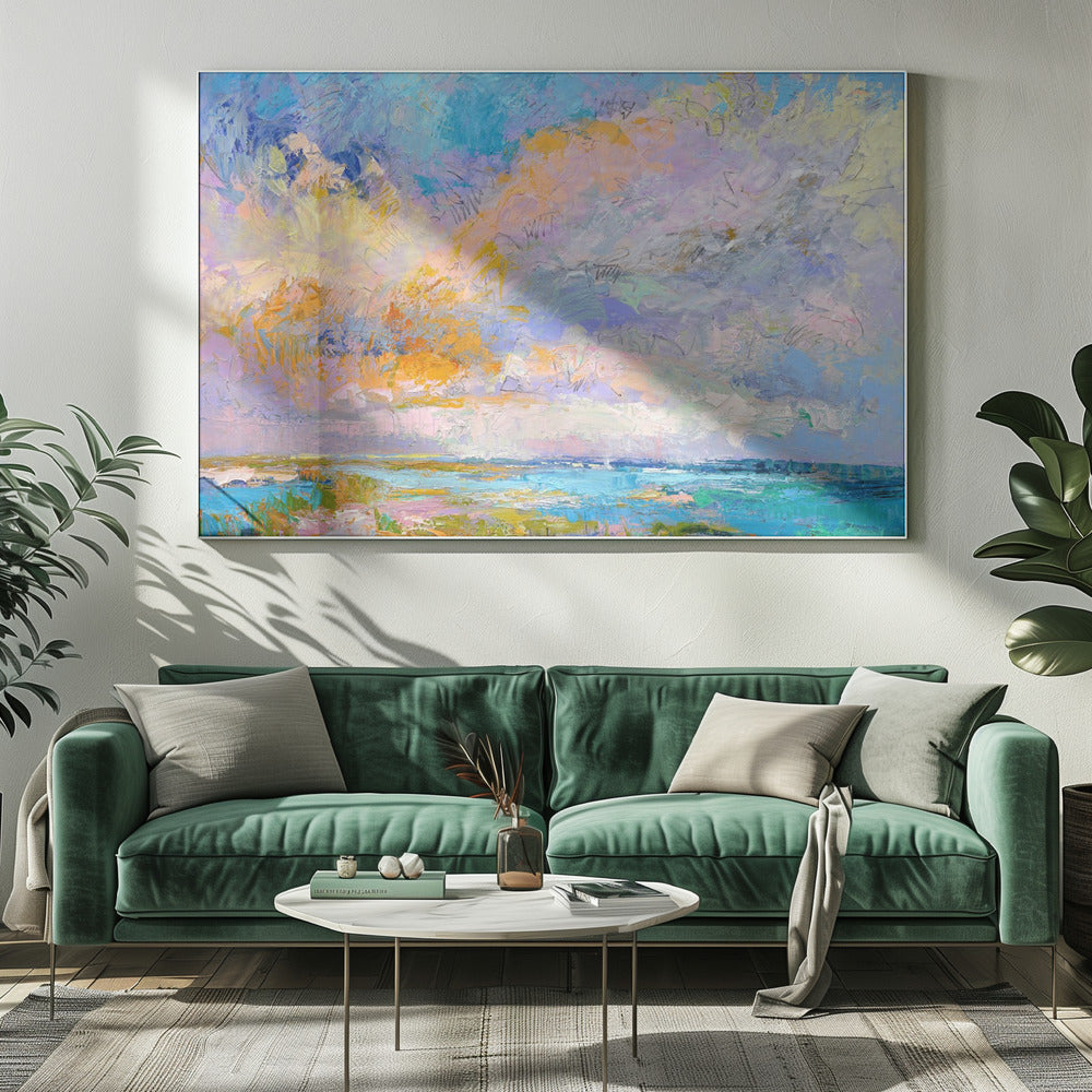Bunte Landschaft | Leinwand