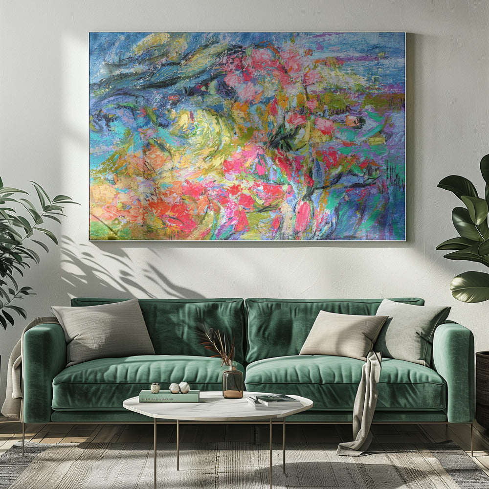 Expressionistisches farbenfrohes Abstraktes | Leinwand
