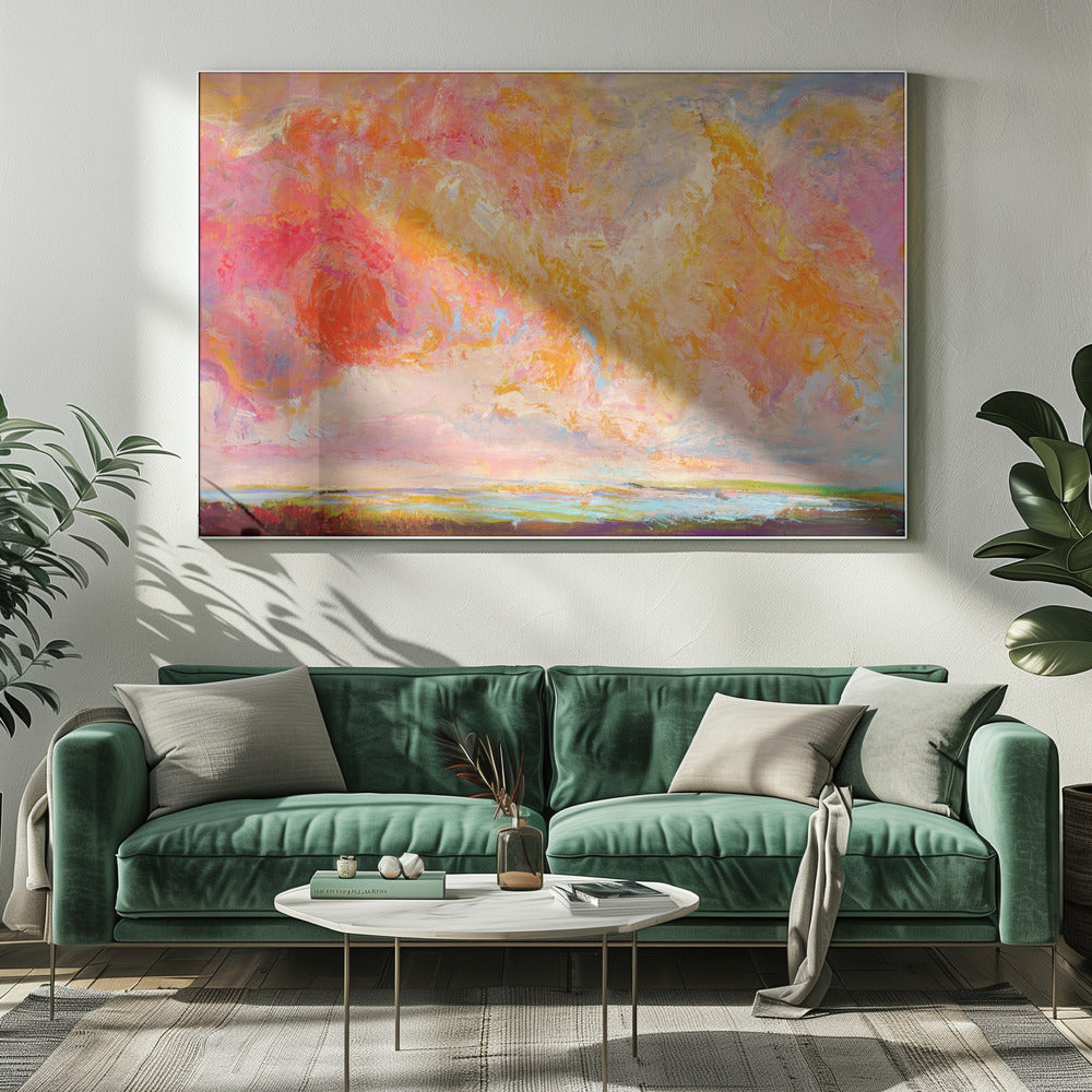 Feurige Himmelslandschaft | Leinwand