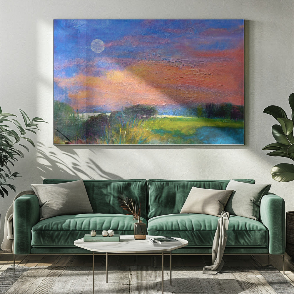 Mondbeschienener Horizont | Leinwand