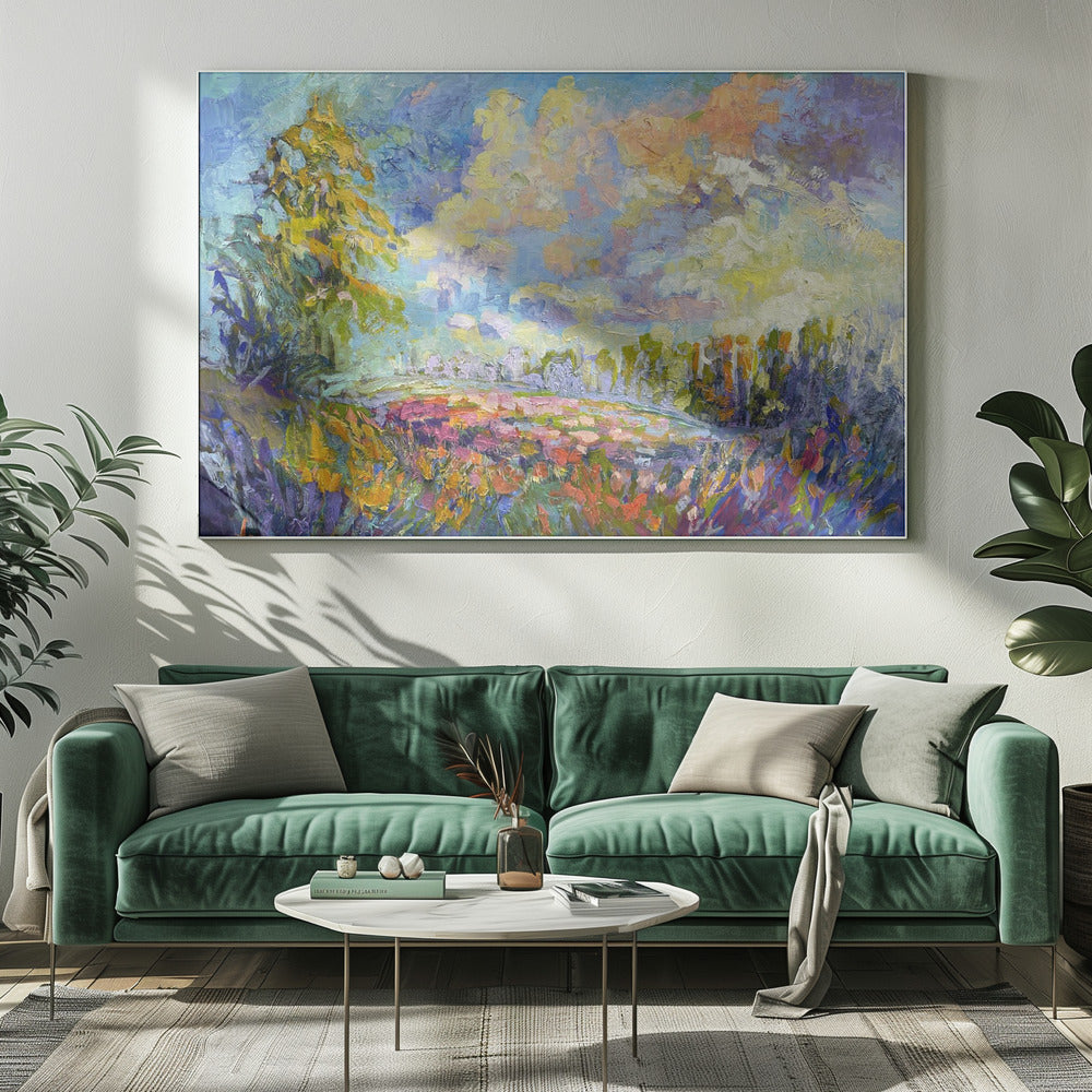 Leuchtende Landschaft | Leinwand