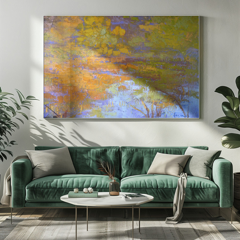 Goldene Reflexion | Leinwand