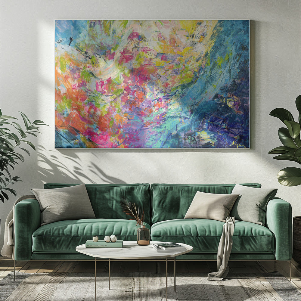 Lebendige Farben und zarte Blütenblätter | Leinwand