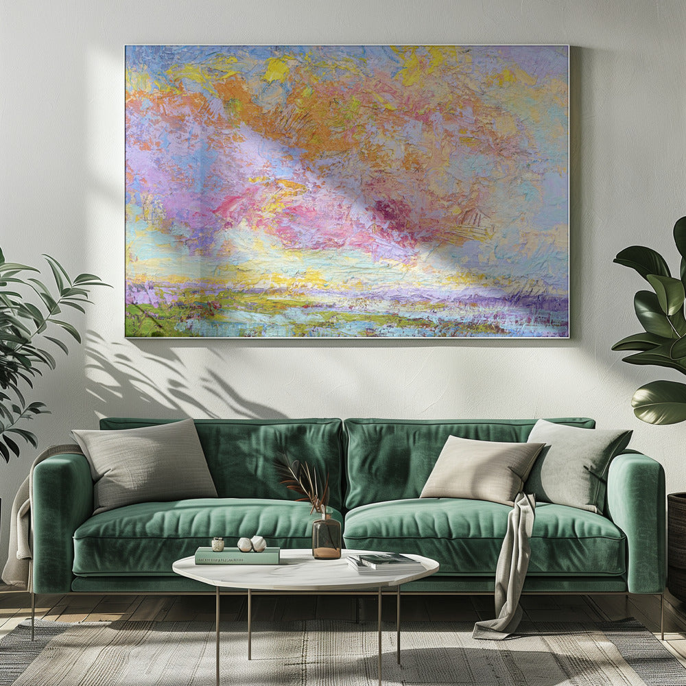Abstrakter bunter Himmel | Leinwand