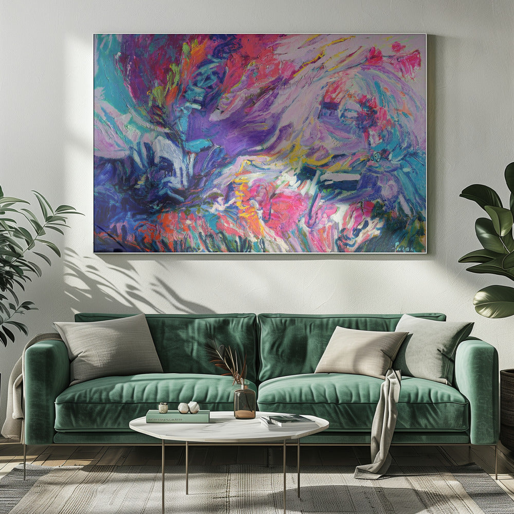 Expressionistisches farbenfrohes Abstraktes | Leinwand