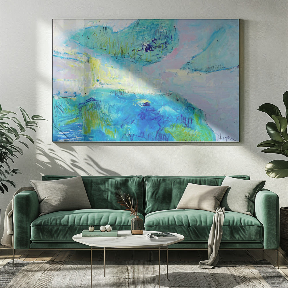 Azurblaue Gelassenheit | Leinwand
