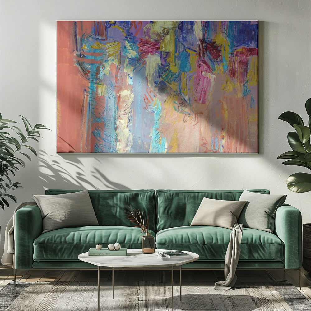 Expressionistisches farbenfrohes Abstraktes | Leinwand