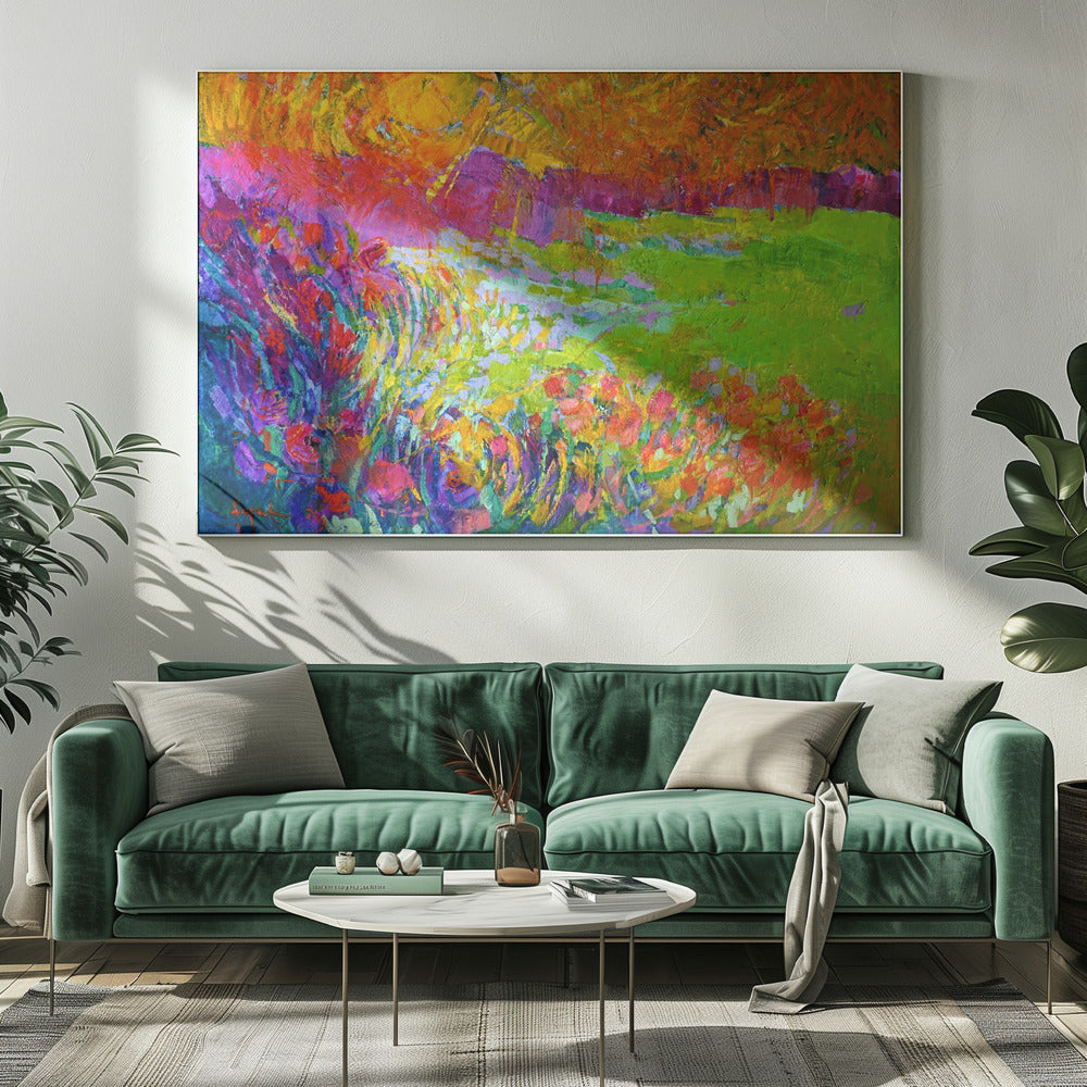 Lebendige Gartenharmonie | Leinwand