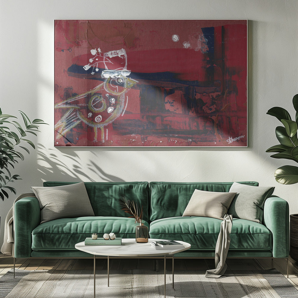 Solovogel auf der Suche | Leinwand