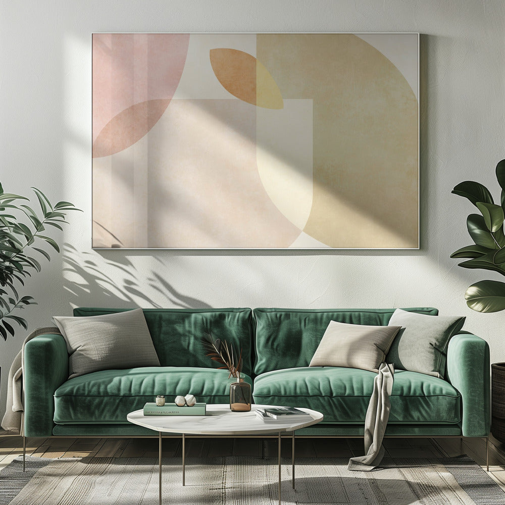Aqua Shapes1 Kopie | Canvas