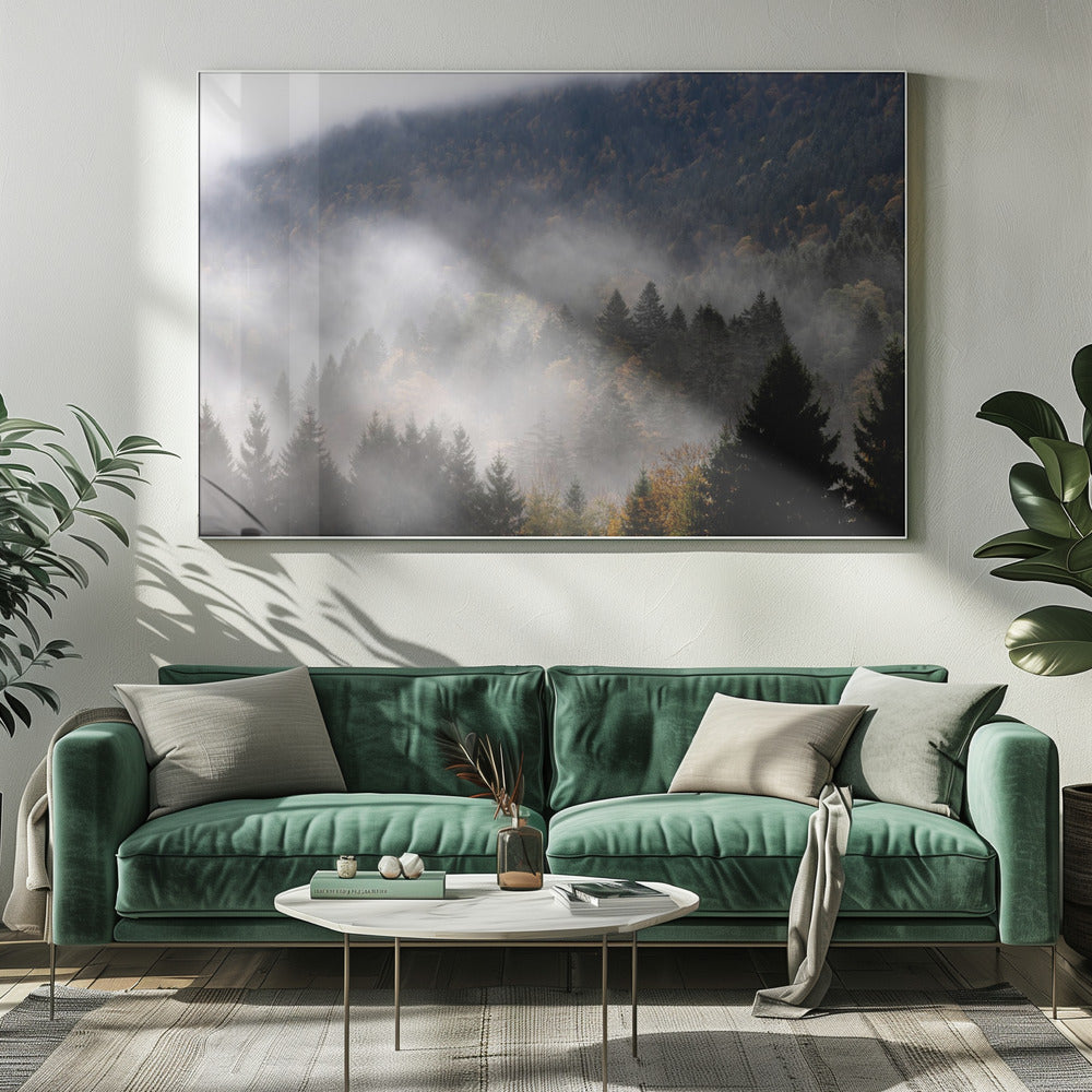 Nebliger Wald 9 | Leinwand