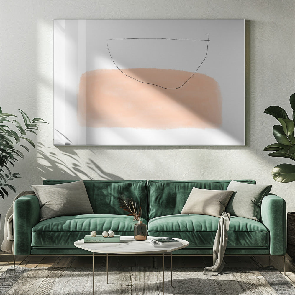 Schale auf Pfirsich-Leinwand | Leinwand
