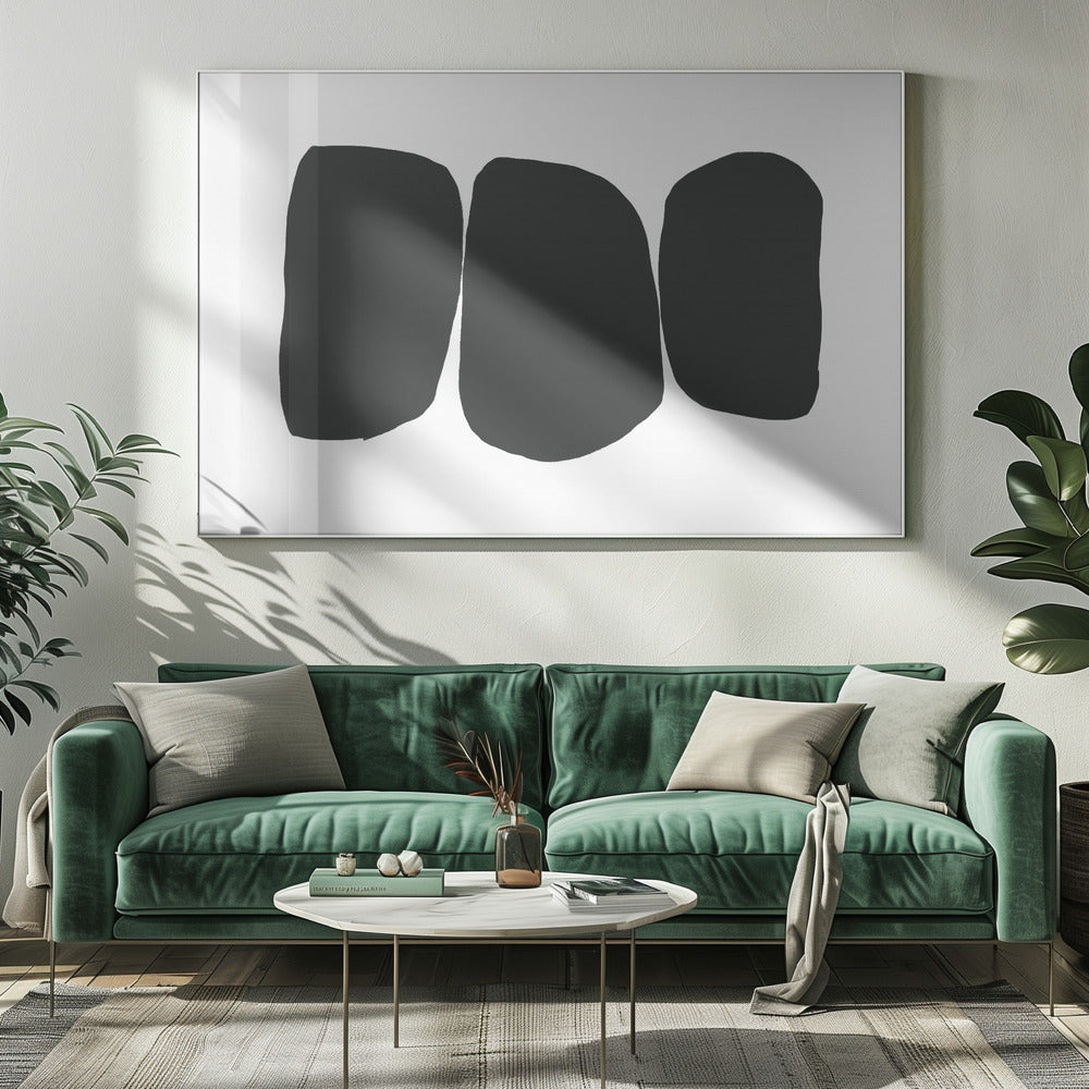 Black Irregular Shapes | Canvas