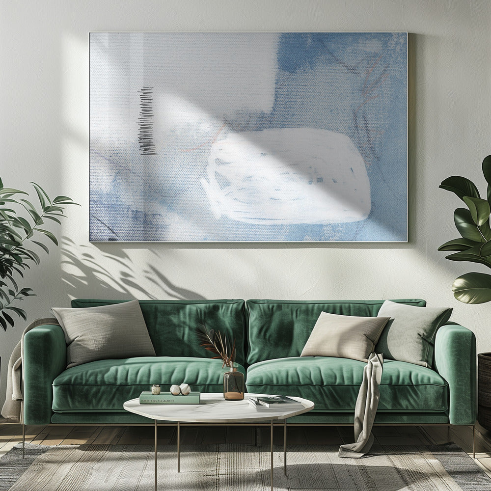 Flüstern in Blau | Leinwand
