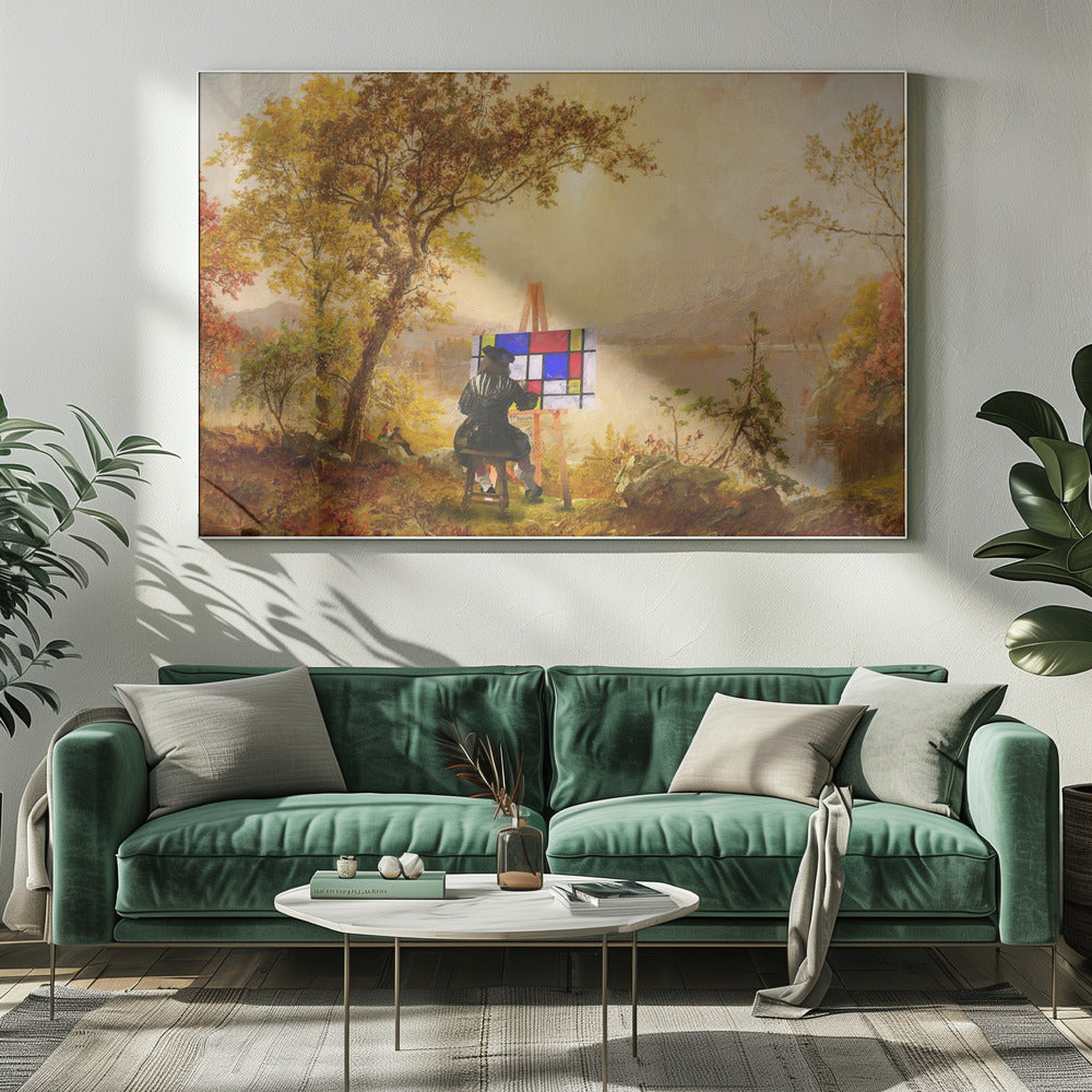Kubistische Landschaft | Leinwand
