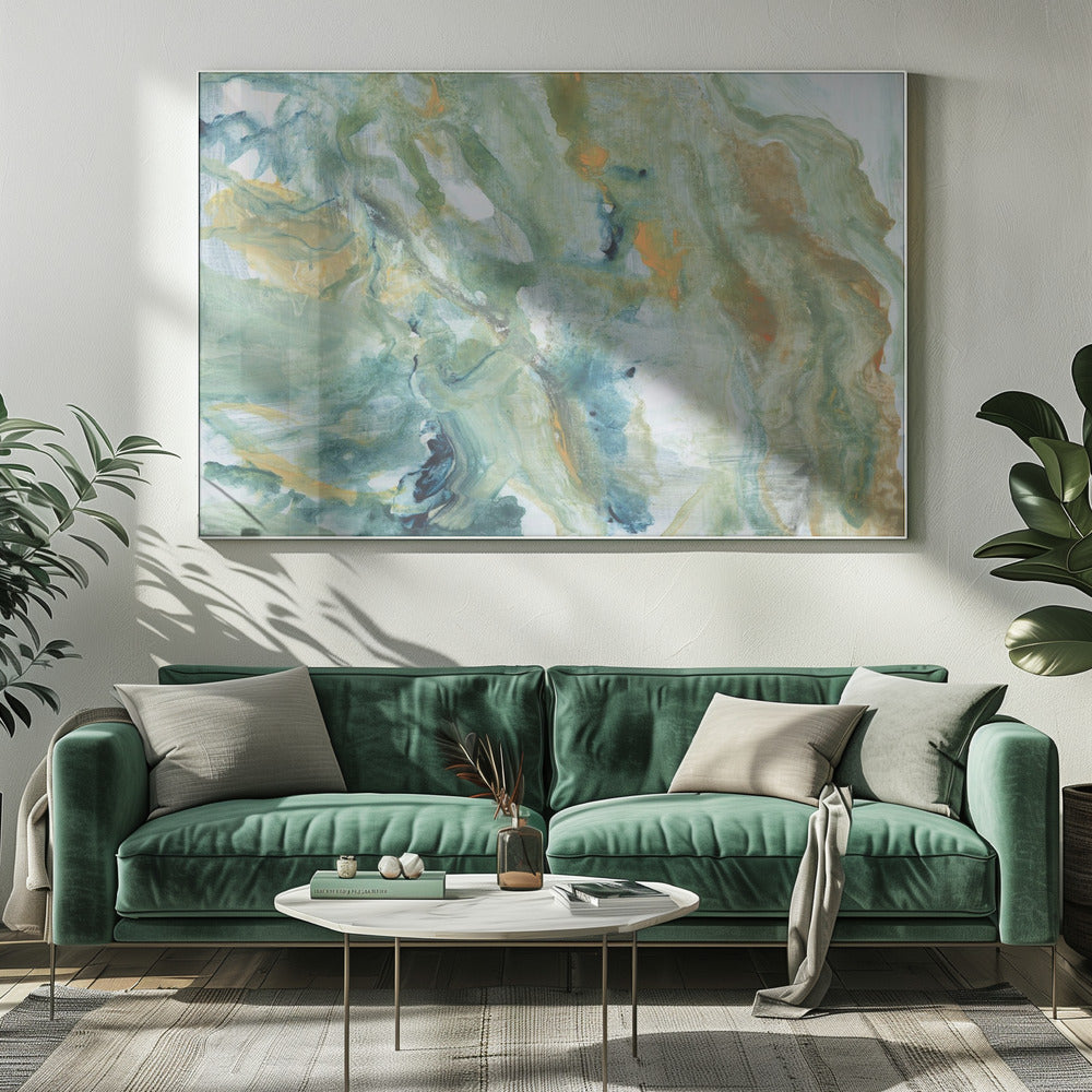 Blaue abstrakte Formen | Leinwand