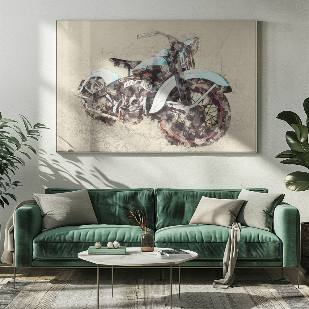 Altes Motorrad | Leinwand