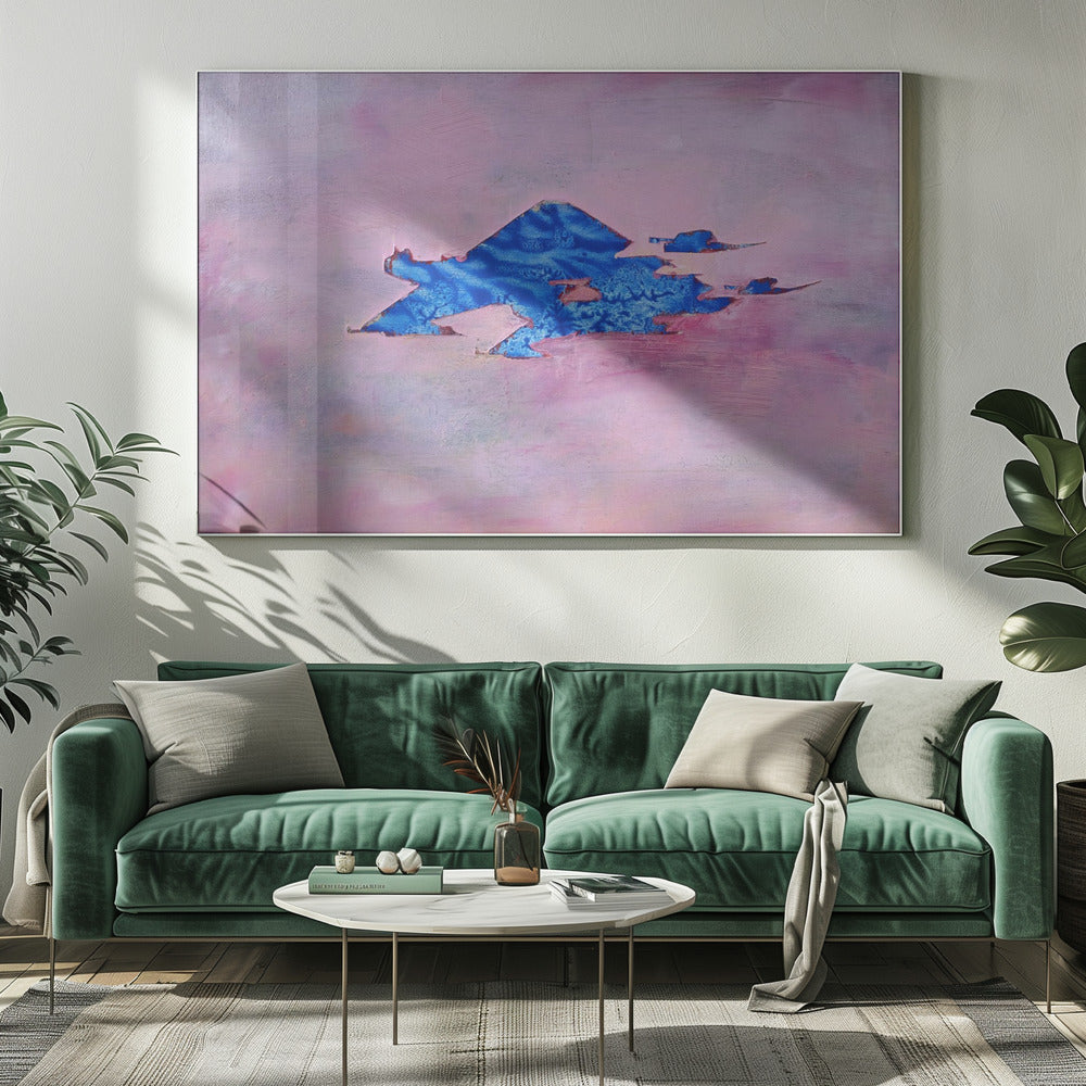 UAP, Blau, Rosa Himmel | Leinwand