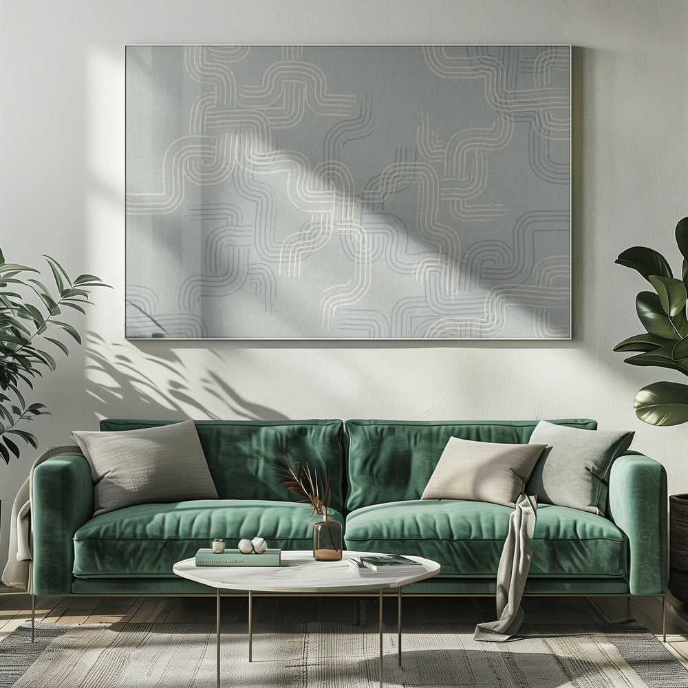 calming essentials Spuren Betonblau | Leinwand