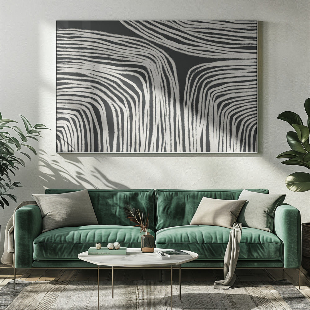 Curved Stripes Flow | Canvas