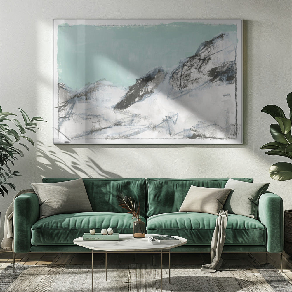 Weiße Berge Druck Nr. 1 | Leinwand