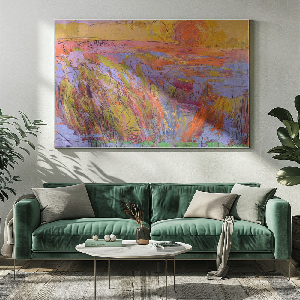 Vibrant Yellow Horizon | Canvas